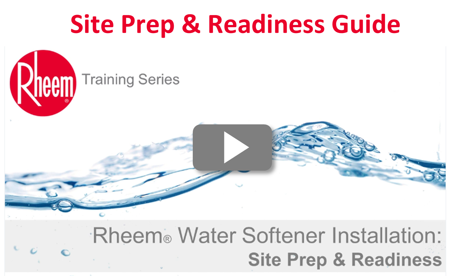The Do-It-Yourself (DIY) Water Softener Installation Checklist – Rheem